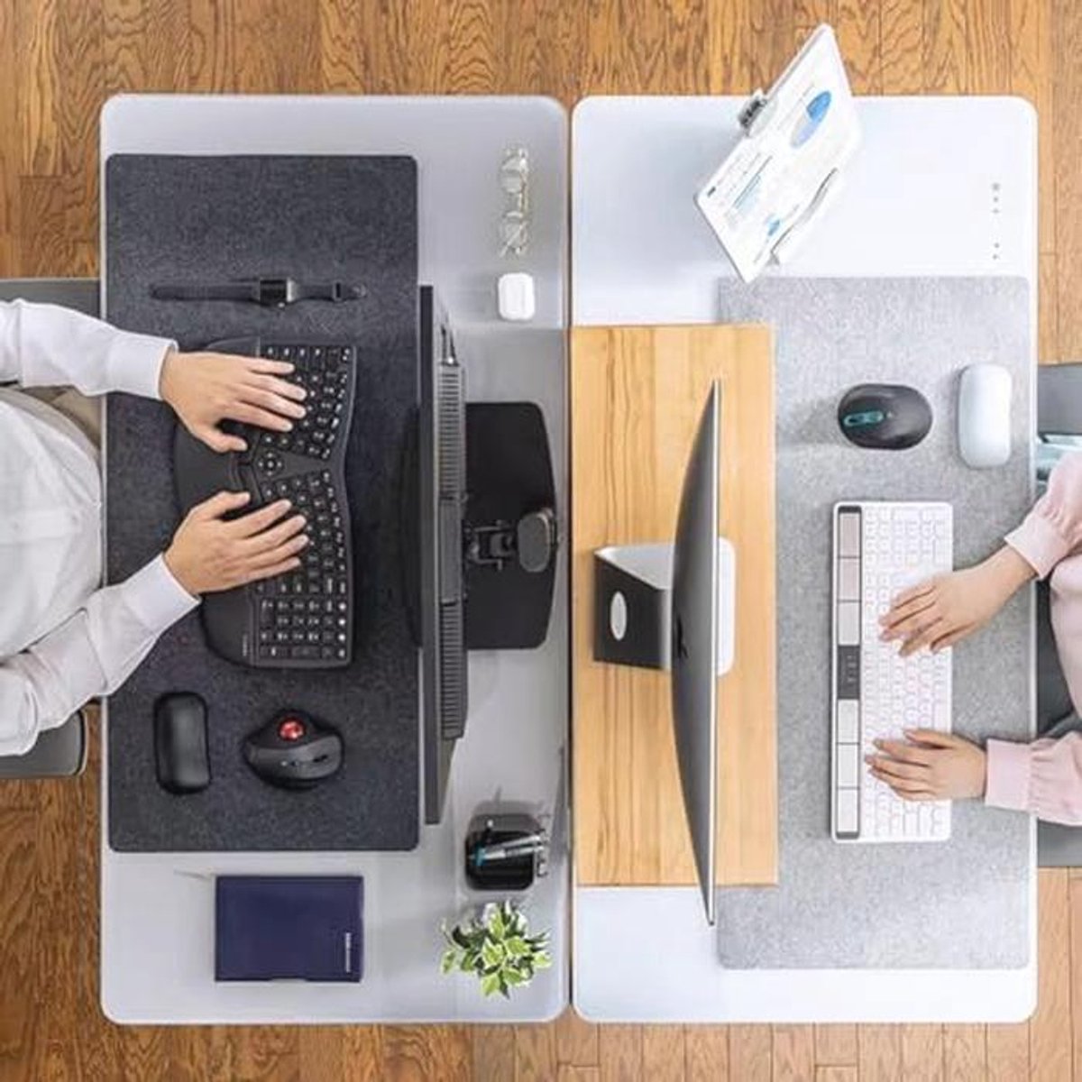 XXL Bureauonderlegger van Vilt - Antislip Muismat voor Kantoor en Thuis - 90 x 43 cm, 3 mm Dik - Donkergrijs — cadeau in Wonen & Interieur - foto 7
