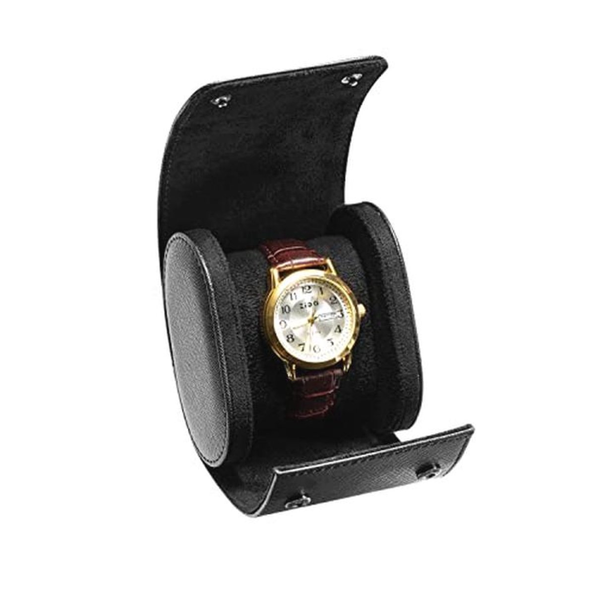 Horloge Doos voor Mannen en Vrouwen met Suede Voering - Reisdoos voor Horloges - Opberg Organizer en Display (Zwart, 1 Slot)