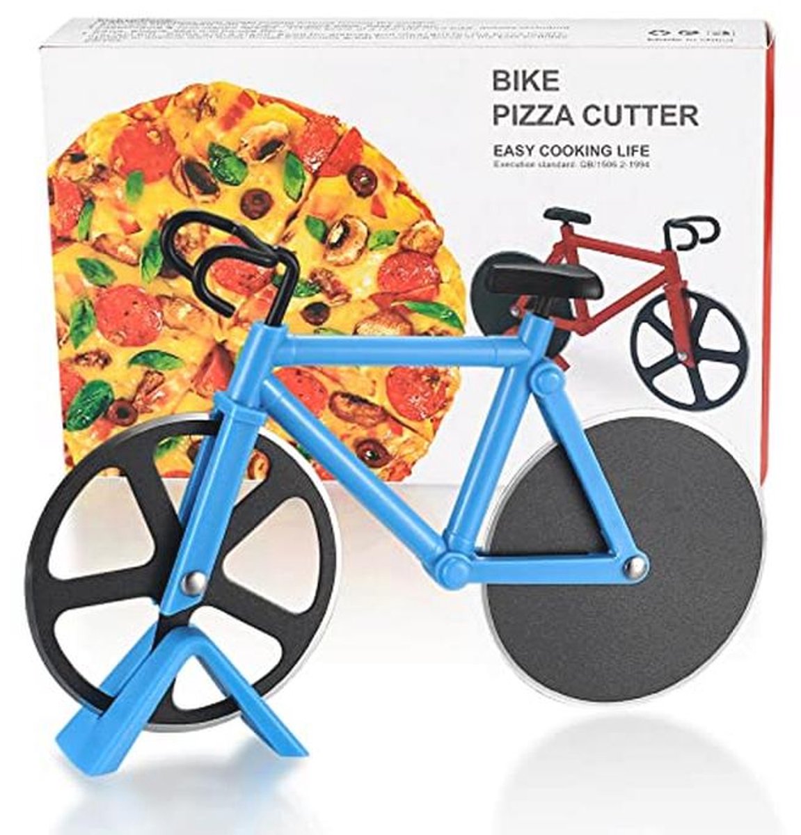 Pizza Snijder Met Twee Wielen Voor Keuken Gebruik