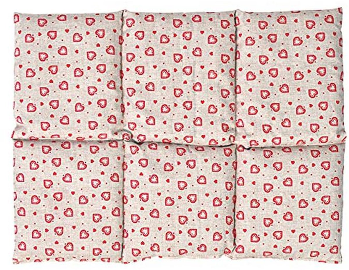 Kersenpitten warmtekussen 40x30cm - veelzijdig kussen voor rug, buik en voeten - ideaal voor magnetron en oven