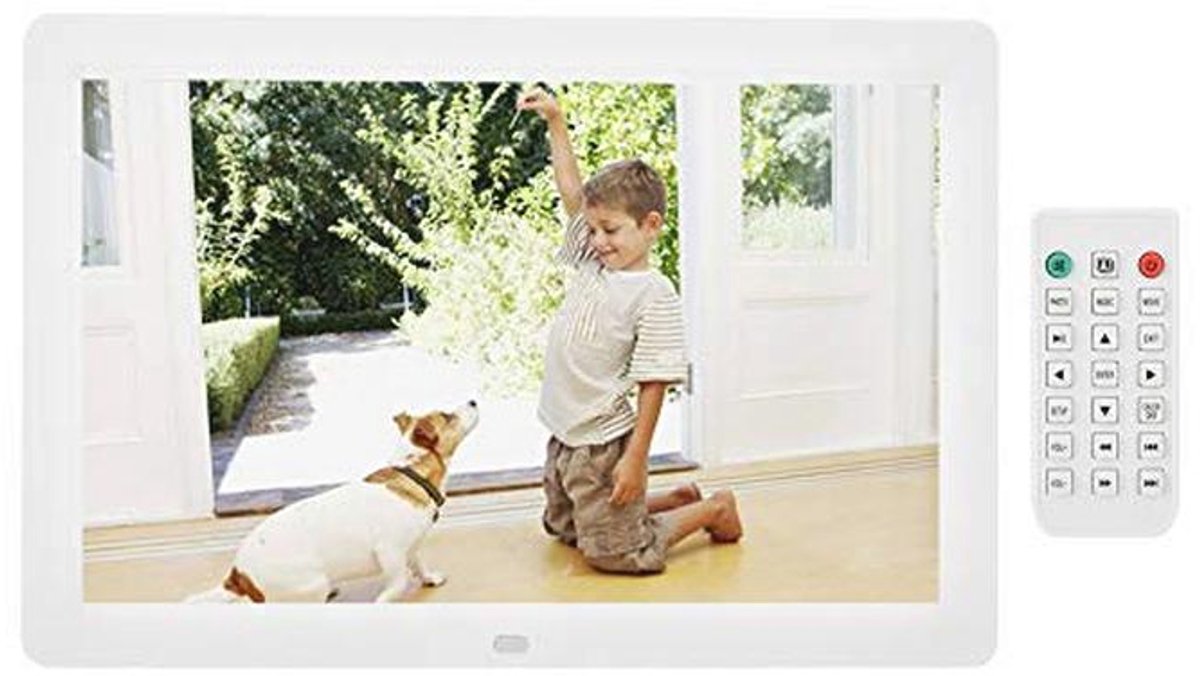 Digitale fotolijst 12 inch met HD-display en afstandsbediening