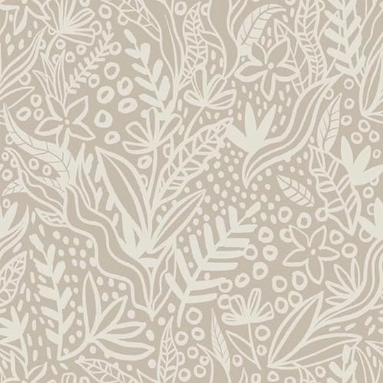 Zelfklevend behang met bloemen en bladeren | Vintage muurdecoratie 44 x 300 cm