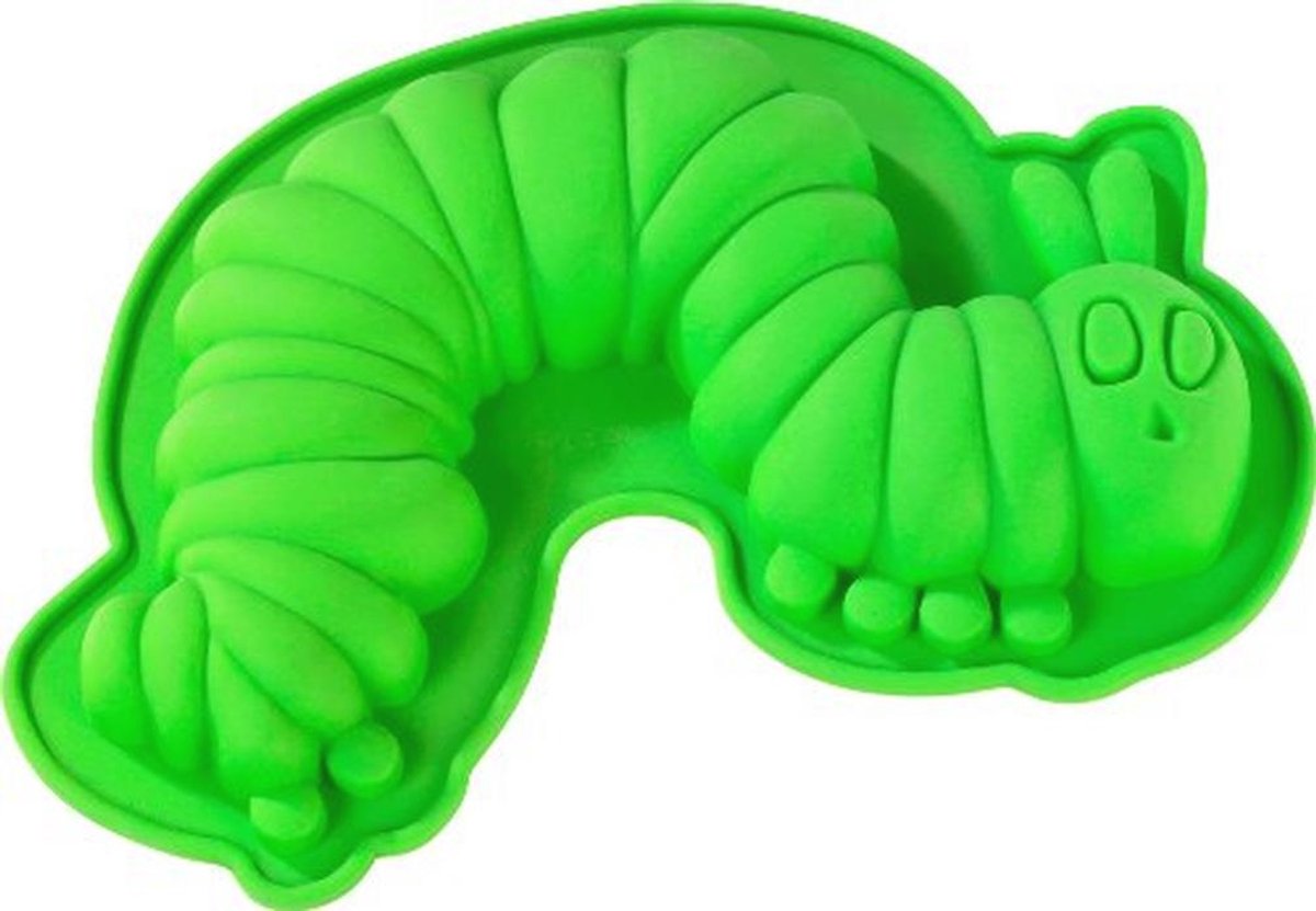 Raupe Nimmersatt 20555 siliconen bakvorm, groen