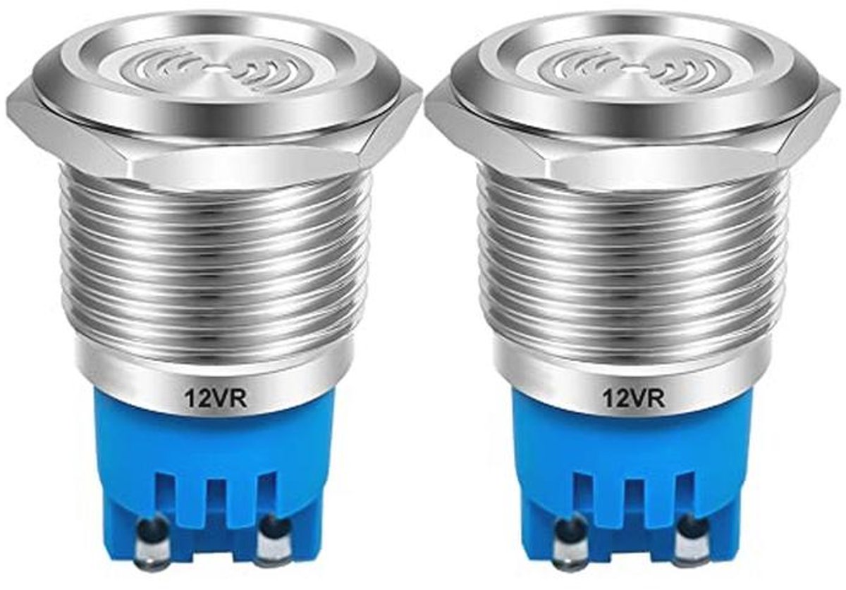 Zoemer Alarmer met Flitslamp 90dB voor Elektrisch Bedieningspaneel - 12V 19mm Roestvrijstalen Indicator