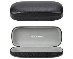 molshine Hard Glasses Case, Portable Large Glasses Case with Cloth for Men and Women, Travel and Work