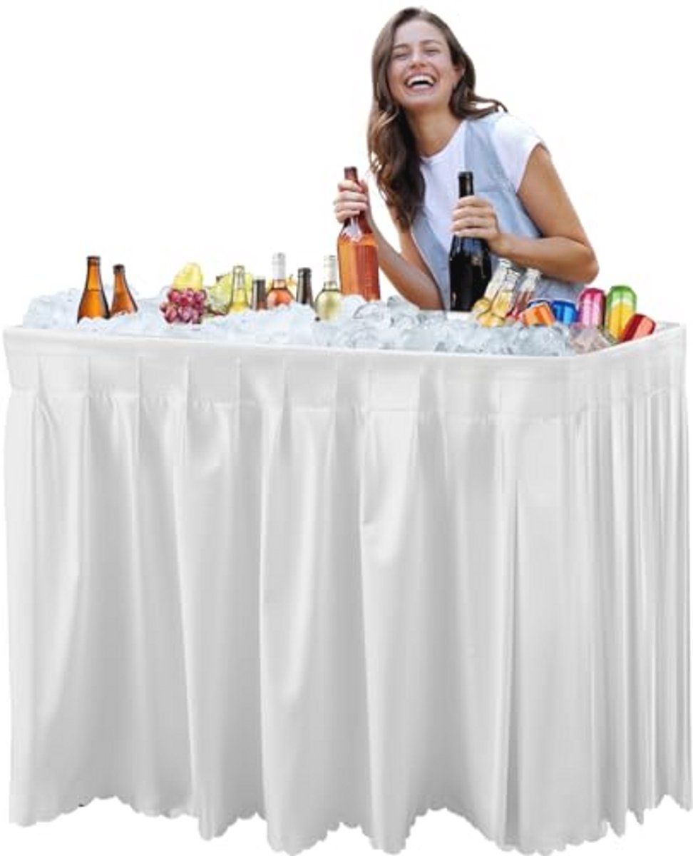 Opvouwbare IJskoeltafel met Afvoer voor Feesten en Kamperen - Draagbare Koeltafel voor Binnen en Buiten