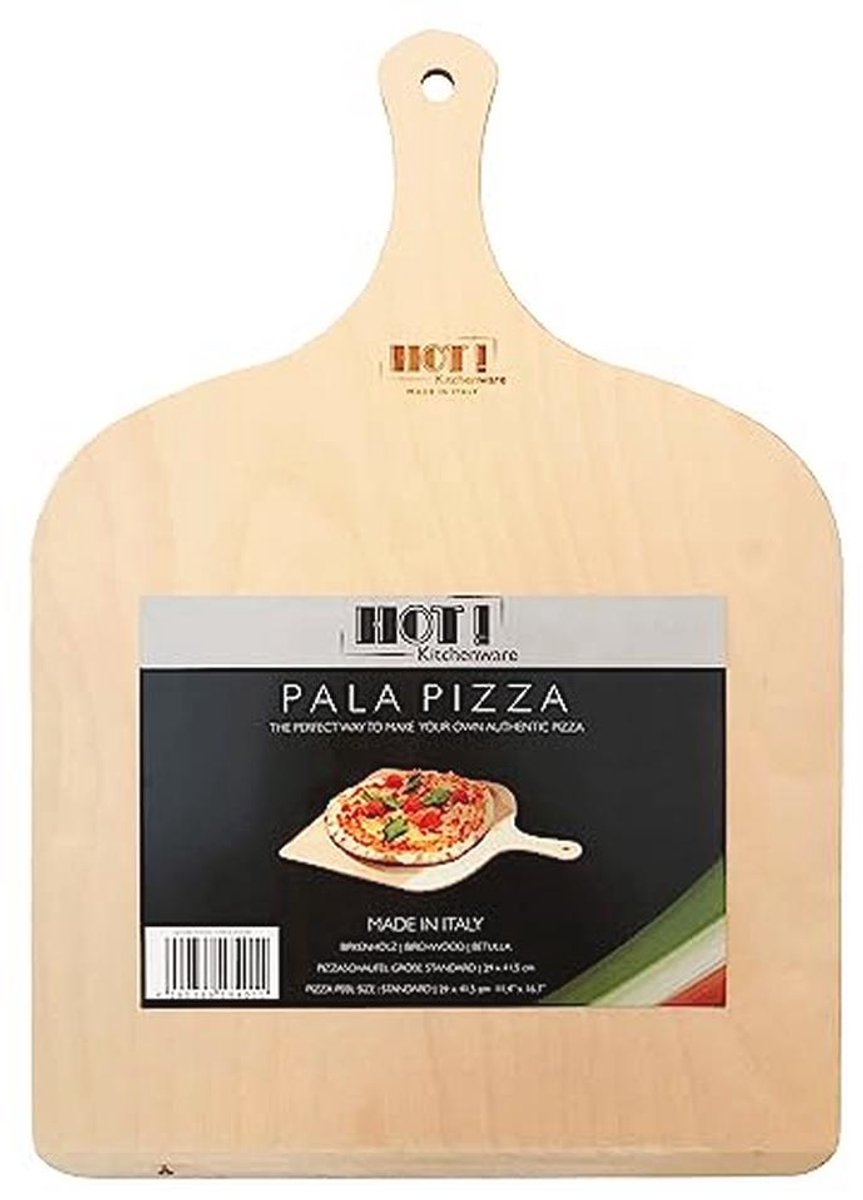 Houten pizzaschep voor een perfecte pizza, 29x41,5cm, handgemaakt in Italië