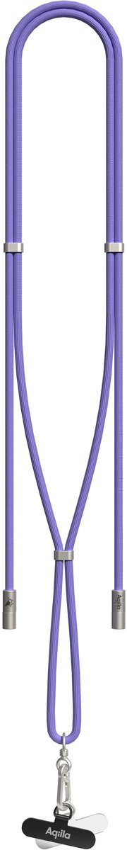 Aqiila 2-in-1 Lanyard Laad- & Sync-kabel Lightning naar USB C, 30W - Telefoonkoord Universeel met oplaadkabel - Telefoonketting geschikt voor iPhone, paars