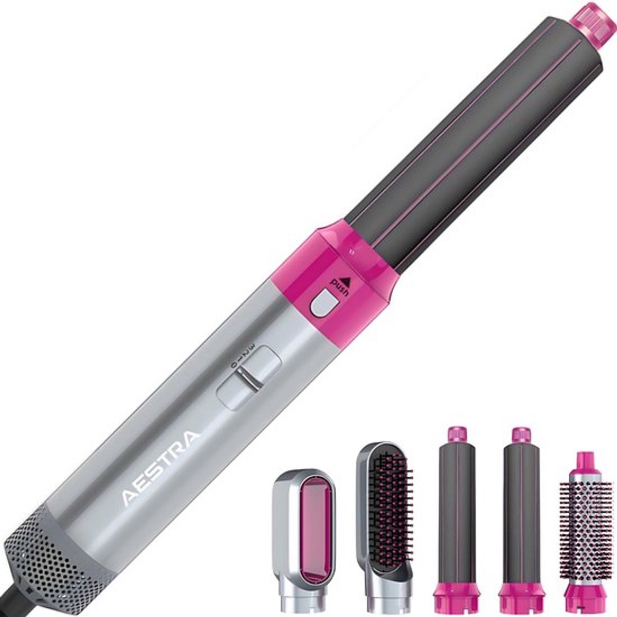 5 in 1 Hairwrap - Aestra - 60.000RPM - Föhn - Krultang - Föhnborstel - Krulborstel - Airstyler - 1000W - Platinum