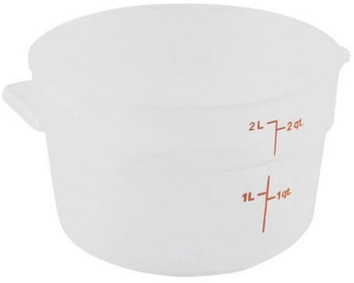 Ronde Polypropyleen Voedsel Opslag Container 2 Qt - Ideaal voor Keuken en Restaurant