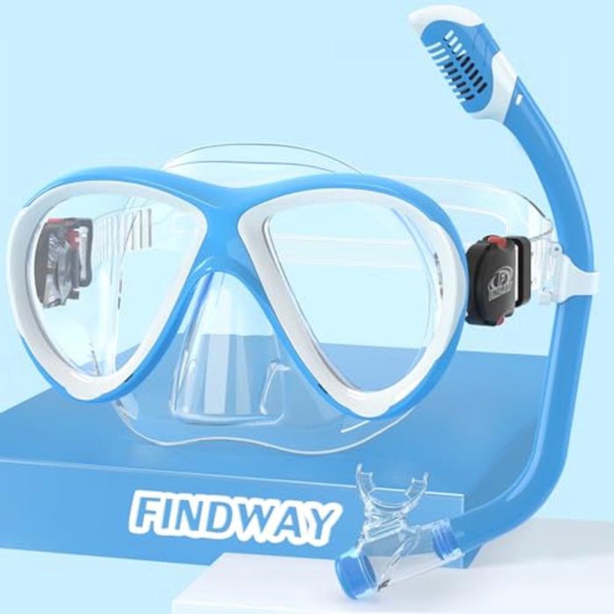 Snorkelmasker voor Kinderen - Zwembril Met Neusafdekking voor Jongens en Meisjes 4-14 Jaar