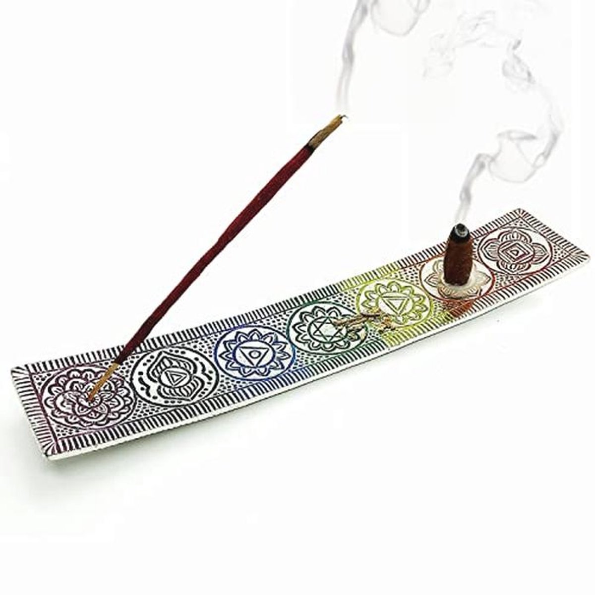 Handgemaakte Chakra Wierookhouder - Duurzame Wierookstokjeshouder voor Meditatie en Energi
