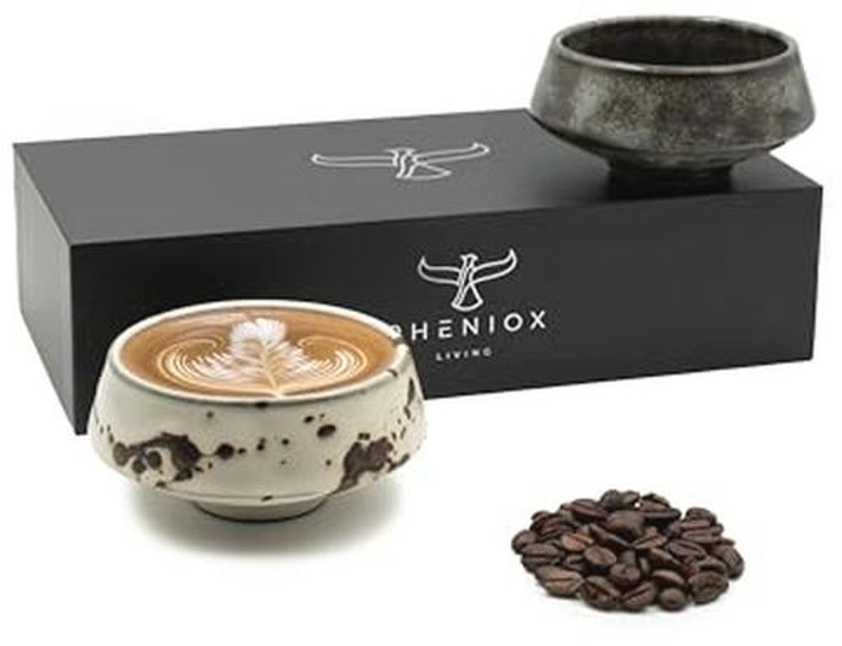Cappuccinokopjes Barista 180 ml - Hoogwaardige Porseleinen Koffiekopjes voor Latte Art - Modern Design en Vaatwasmachinebestendig