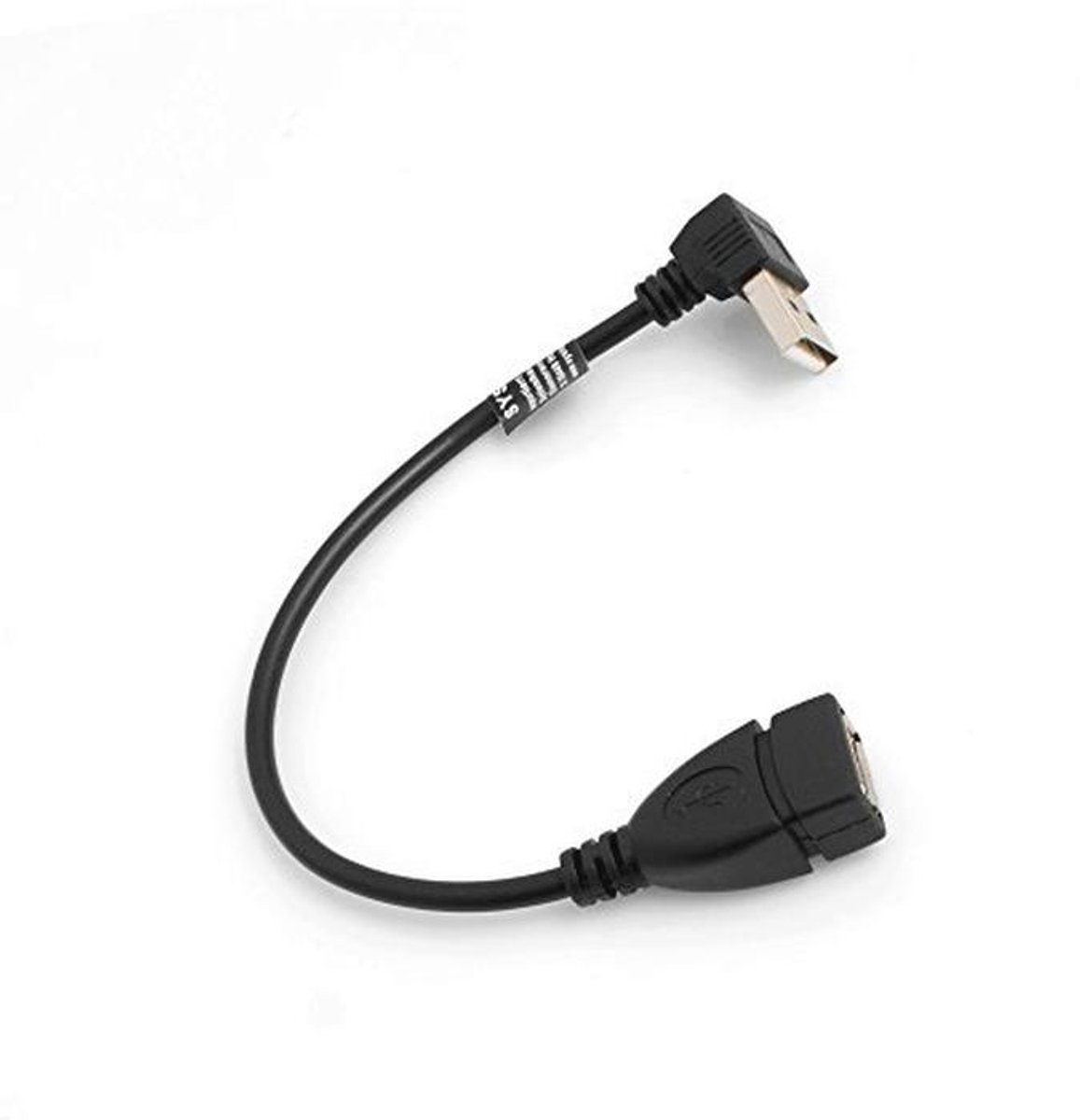USB 2.0 Kabel 20 cm - Type A (Male) naar Type A (Female) Hoek Connector