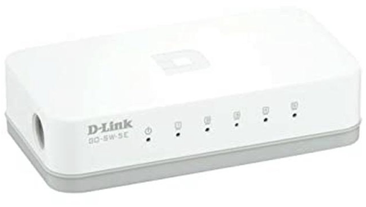 Vijf-poorts Unmanaged Fast Ethernet Switch - Compact en Energiezuinig