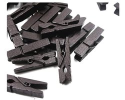 Houten Wasknijpers - 100 Stuks, Mini Gekleurde Clips voor Foto's en Decoratie, 3,5 cm
