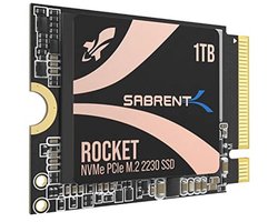 Sabrent 2230 M.2 NVMe Gen 4 1 TB, interne SSD 4750 MB/s lezen, PCIe 4.0 X4, Interne Solid State Drive, compatibel met Steam Deck, Surface Pro, pc's, NUC's en laptops (SB-2130-1TB)
