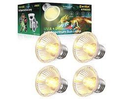 Dimbare E27 Reptielenverwarmingslamp 50W UVA+UVB Volledig Spectrum Lamp voor Hagedissen, Schildpadden, Slangen en Aquariums
