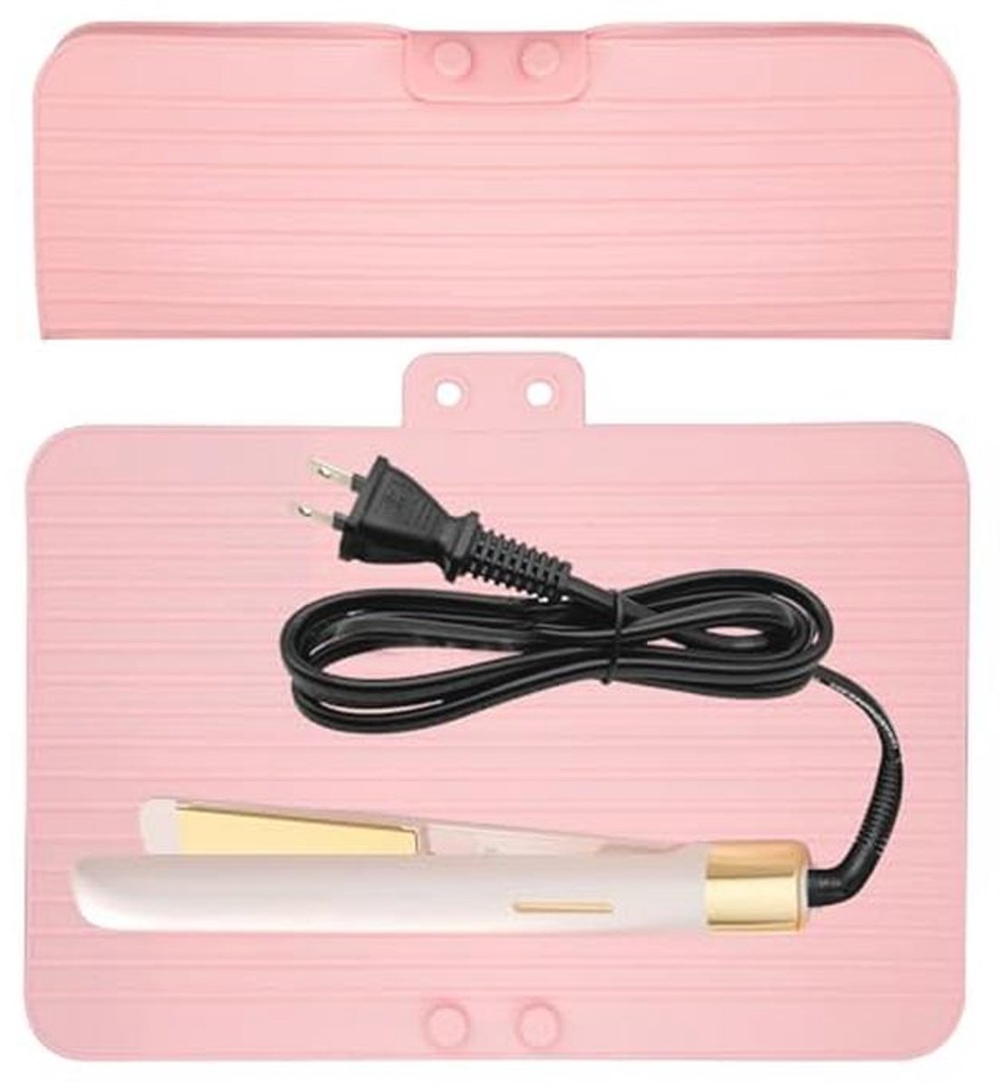 2-in-1 Hittebestendige Matte Haarstyling Reiszak - Opbergcase voor Krultang en Steilijzer