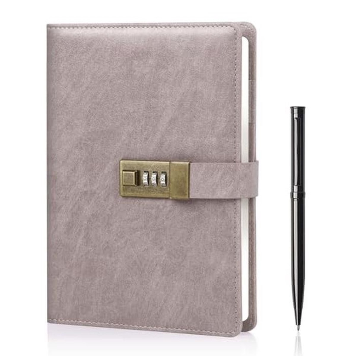 A5 Dagboek met Slot - Vintage Notitieboek voor Dames en Heren - 240 Pagina's, Draagbaar met Pen en Geschenkenbox