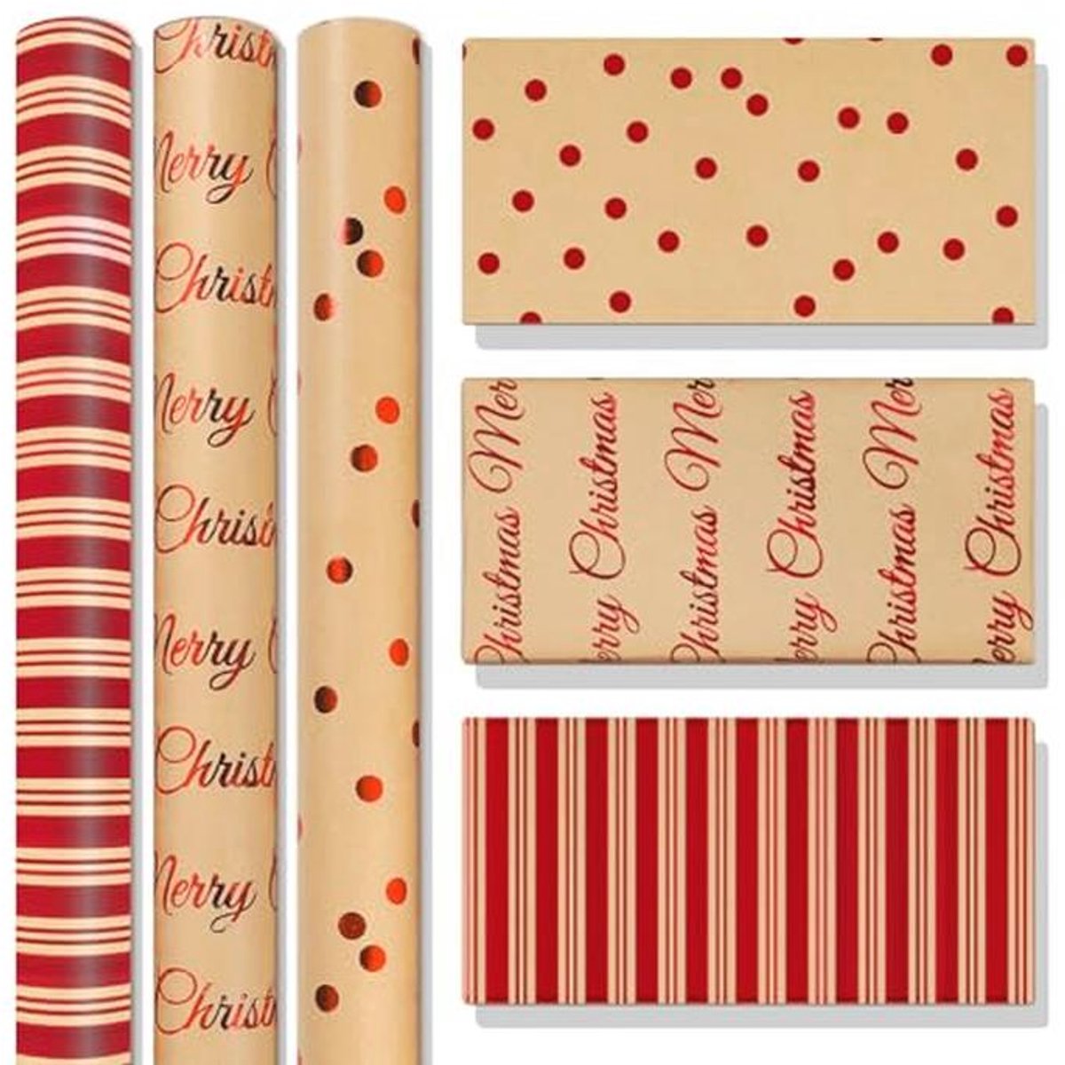 Kerst cadeaupapier set