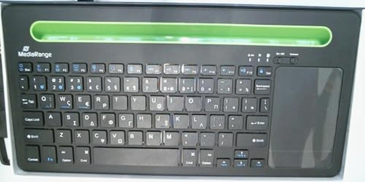 Compact draadloos toetsenbord met touchpad en QWERTY indeling - Zwart/Groen