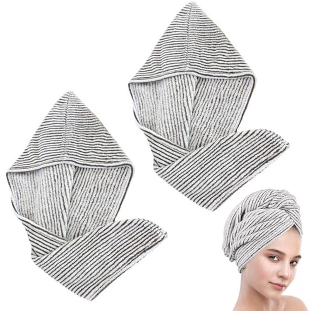 Microvezel Haarwikkelhanddoek Set - Sneldrogend en Anti-Kroes
