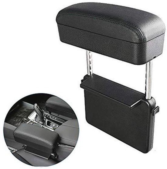 Blueshyhall Auto armleuningen, universele opbergdoos, armleuning, middenconsole, autostoel, gap organizer, auto, elleboogondersteuning (zwarte lijn