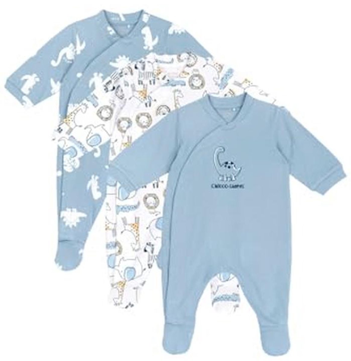 Pyjamaset voor babyjongens - Drie delige set van rompertjes
