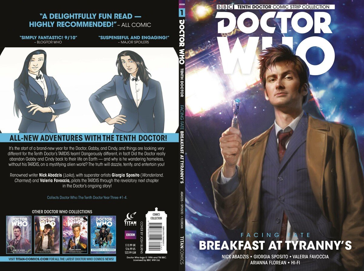 Omslag van Doctor Who - The Tenth Doctor: Facing Fate Volume 1: Breakfast at Tyranny's