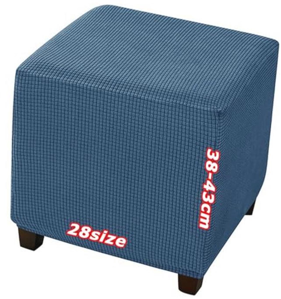 Ottomaanse Hoes Voor Hocker Beschermer Ottoman Cover Footstool Covers, Rekbaar Fluweel Jacquard, Elastische Bodem Wasbaar, Op Maat Gemaakt, Beschermhoes voor Vierkante Voetenbank(1963,45 x 45 cm 18 x