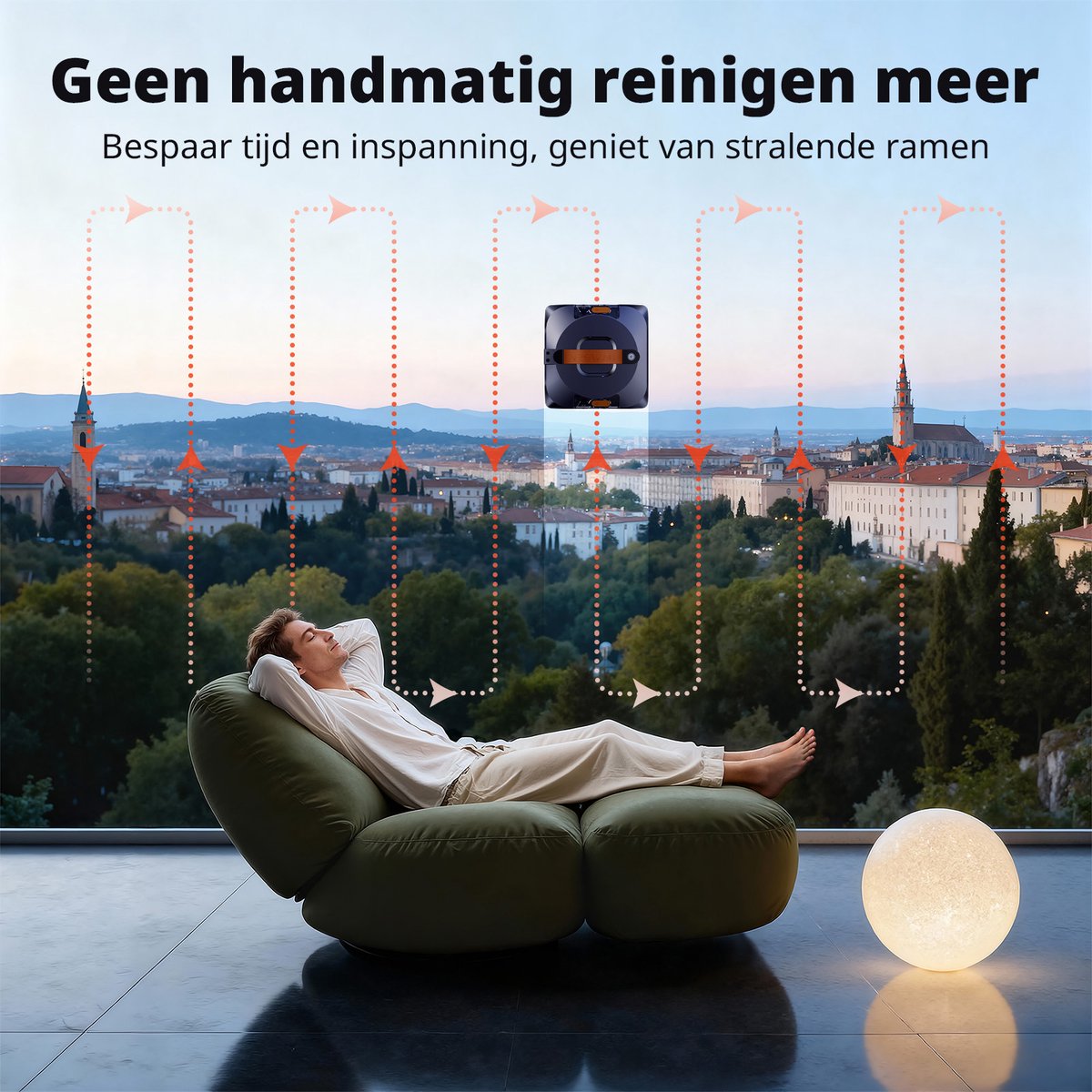 AIRMSEN Robot Ramenwasser - 6000Pa - 4 spuitmonden – 4 reinigingsmodi - 110ml - Donkerblauw thumbnail 3