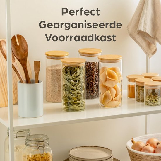 Voorraadpot met bamboedeksel en tekst Voor de liefste peter - Het Suikerideetje
