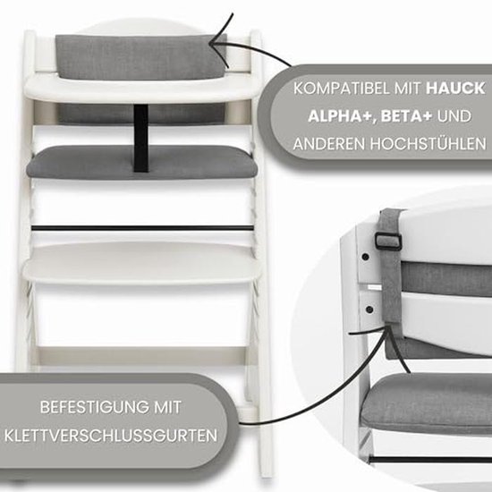 Verkleiningskussen voor Hoge Stoel - 2-delige Baby Zitkussen - Comfortabel en Waterafstotend - Voor Kinderen van 6 tot 36 Maanden — afbeelding 2