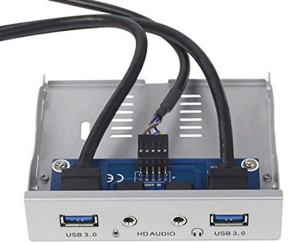 USB 3.0 PC Houder Frontpaneel met HD Audio Aansluiting