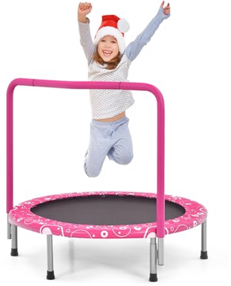 Mini Trampoline voor Kinderen van 3 tot 10 Jaar - Opvouwbaar en Veilig met Handvat