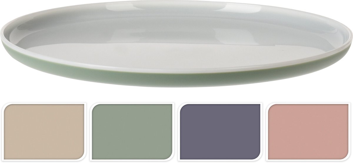 Bord 25 cm Kunststof - duotone Beige