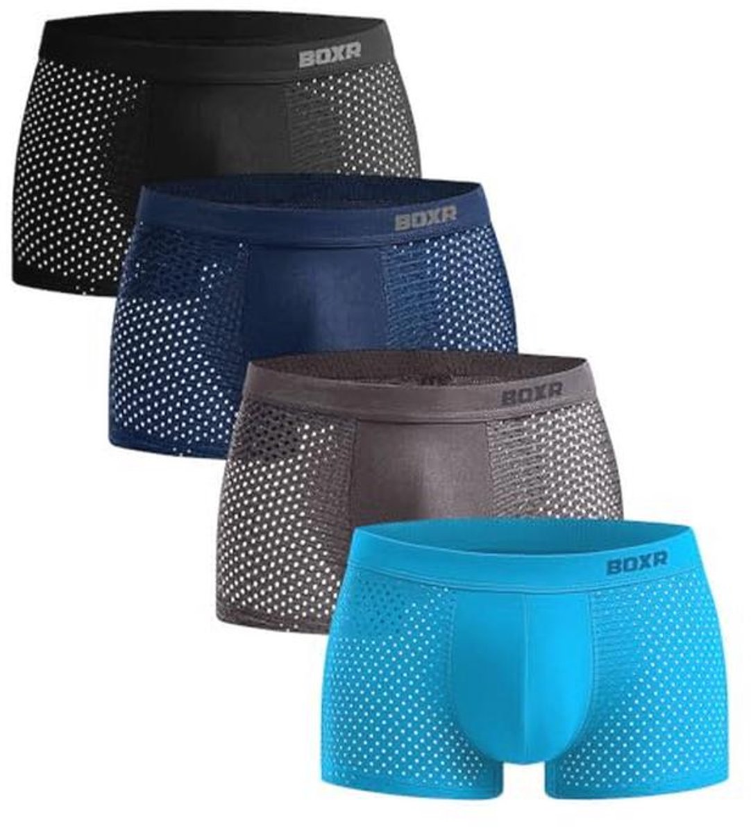 Bamboo Heren Boxer Shorts - 4-Pack, Zacht, Ademend en Milieu Vriendelijk (S-3XL)