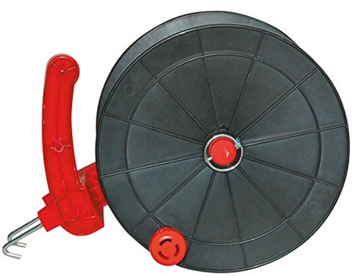 Kabelrol met metalen haken voor draad