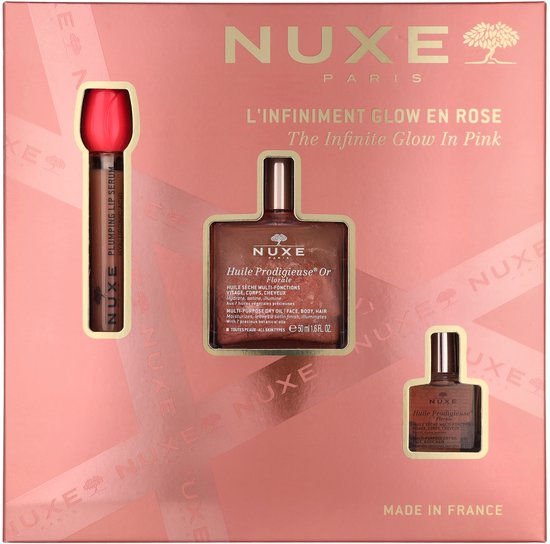 Nuxe Glow Huile Prodigieuse Floral 68 ml - Oil 50ml / Oil10ml / Plumping Lip Serum 8ml