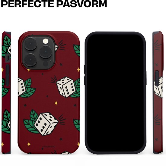 Casetastic Hoesje Geschikt voor Apple iPhone 14 Pro Magsafe - Stijlvolle Beschermende Duo-layer Case - Casino zes