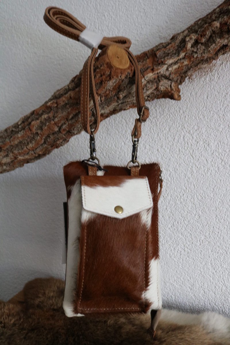 schouder-/crossbody tas (leer)