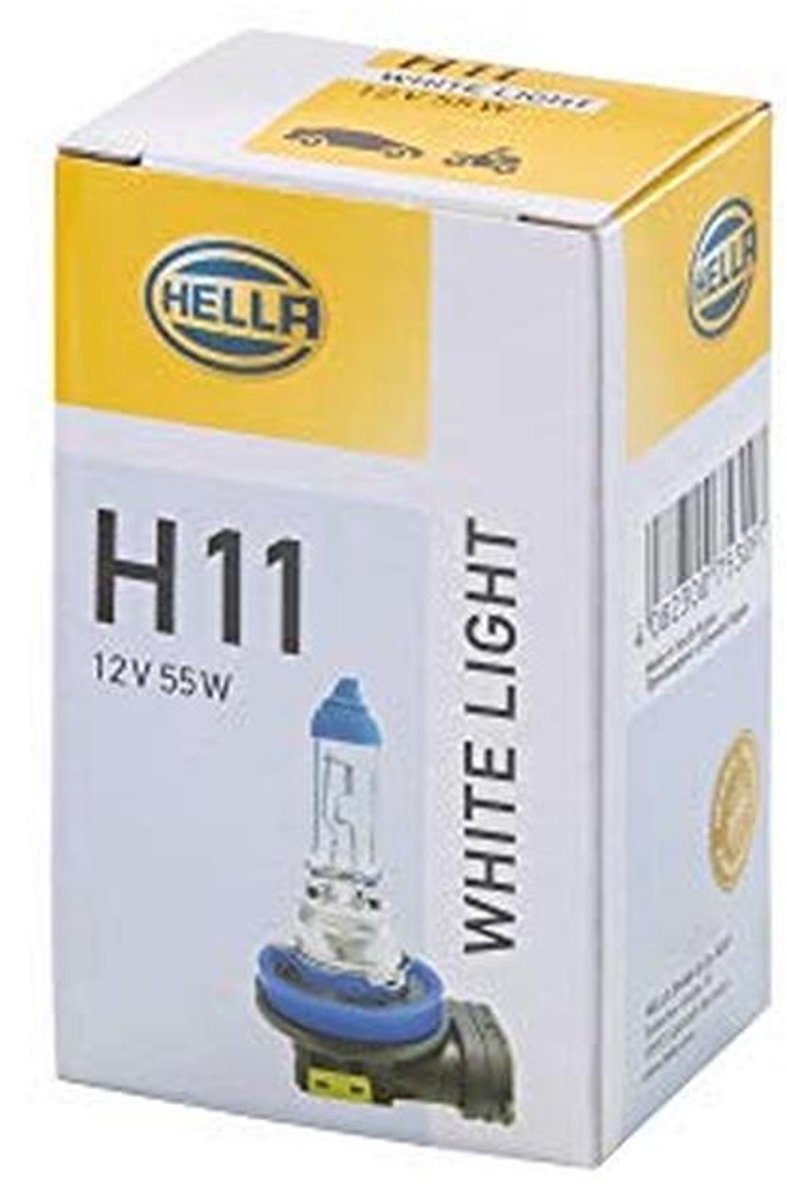 H11 Halogeen Gloeilamp - Wit Licht tot 4200 Kelvin - 12V - 55W - PGJ19-2 - 1 Stuk
