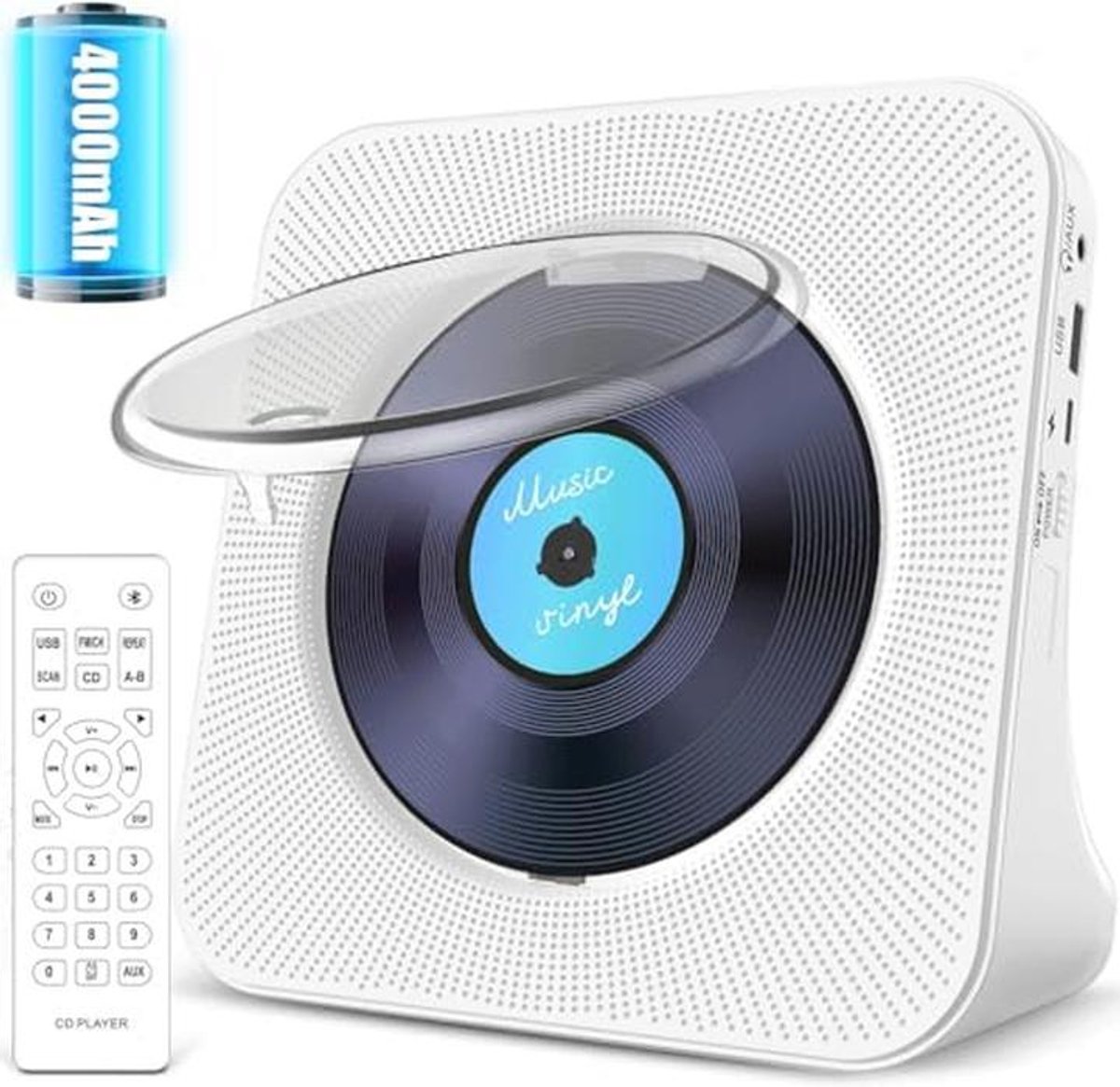 Draagbare CD-speler met Bluetooth en HiFi-geluid voor muziekplezier