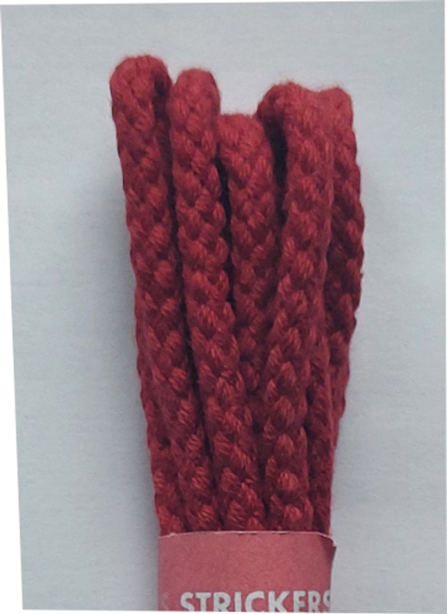 Strickers Veter - Kers Rood - Rond - Koord Veters - Lengte 90 cm - Dikte 4 mm - Schoenveter