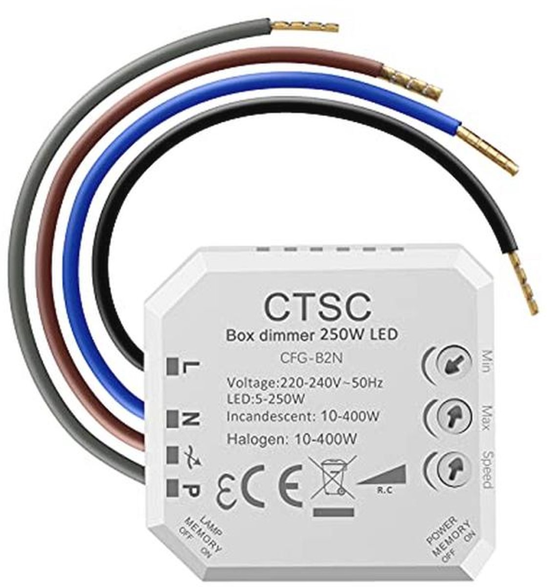 LED Dimmer 220V - Stille Dimmer voor Dimbare LED en Halogeenlampen