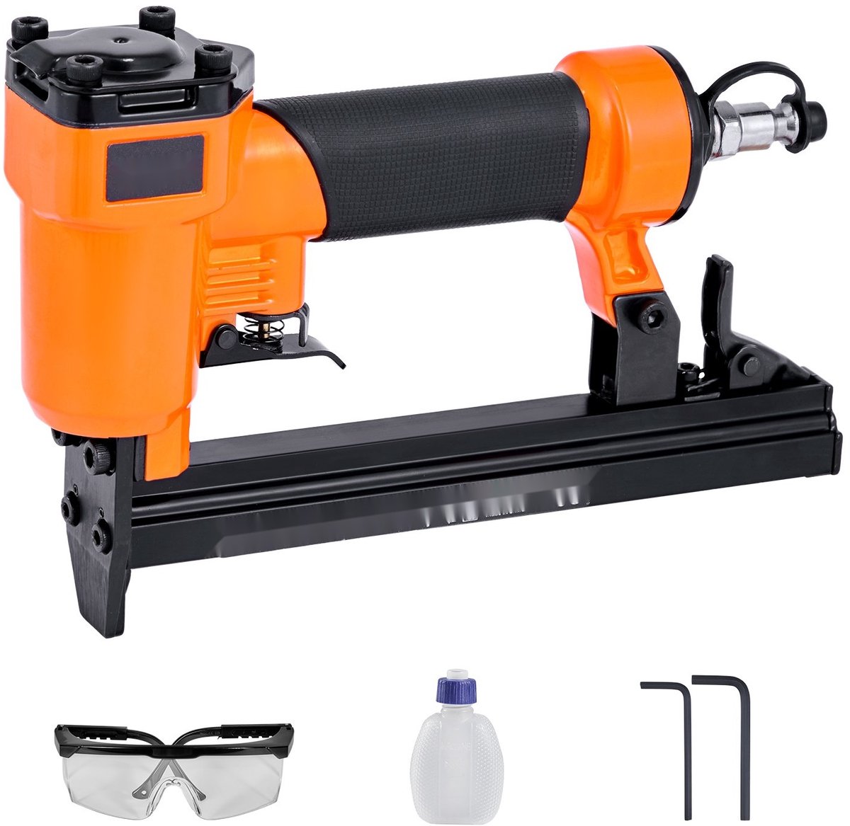 Pneumatische niettacker / nietpistool - Fijndraad 71-serie - Kroon 9,1 mm - Nieten 4–16 mm - Werkdruk 4,8–7,6 bar - Voor stoffering & houtbewerking