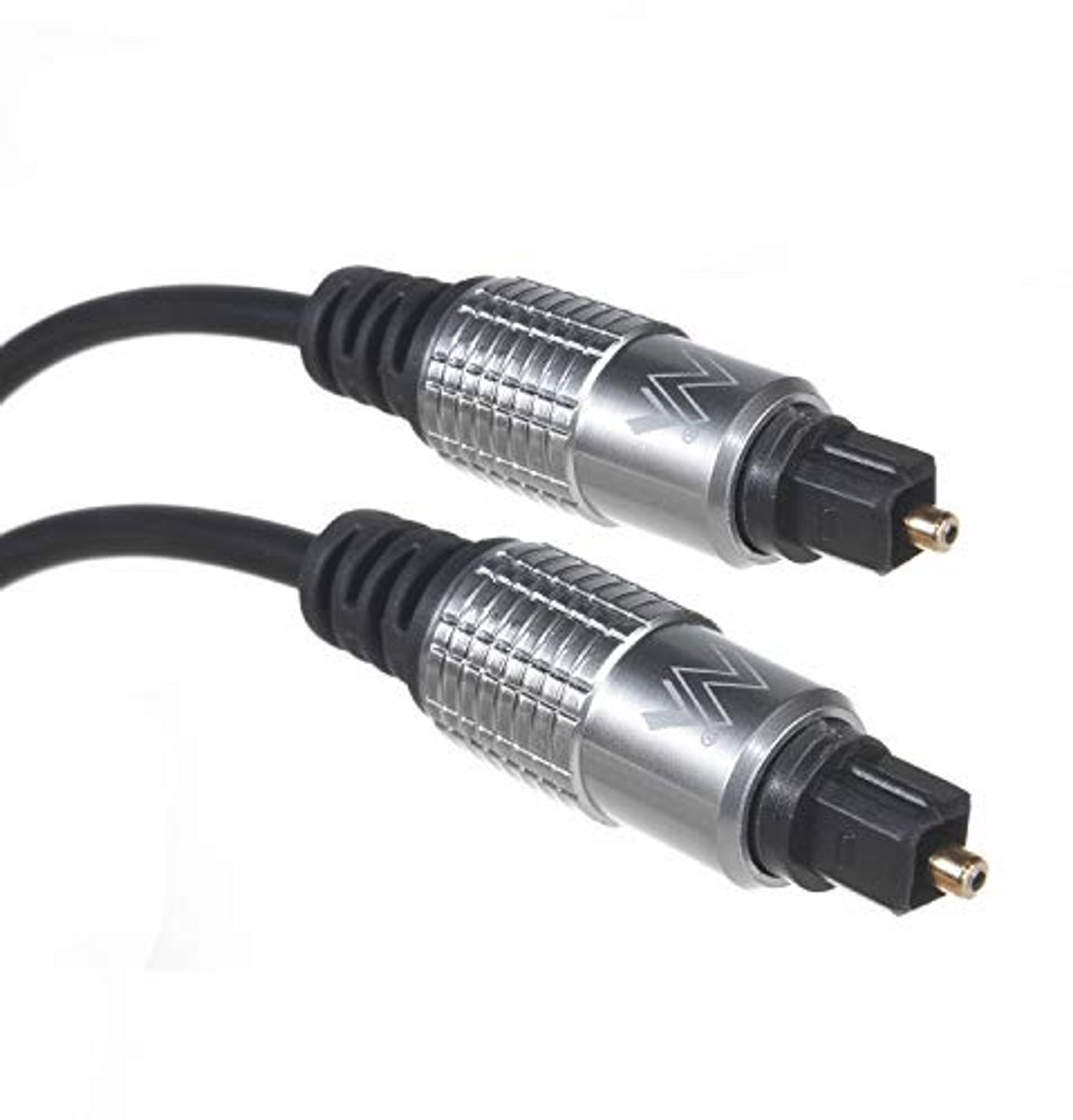 Optische digitale kabel Toslink 2.5m voor luidsprekers met vergulde contacten