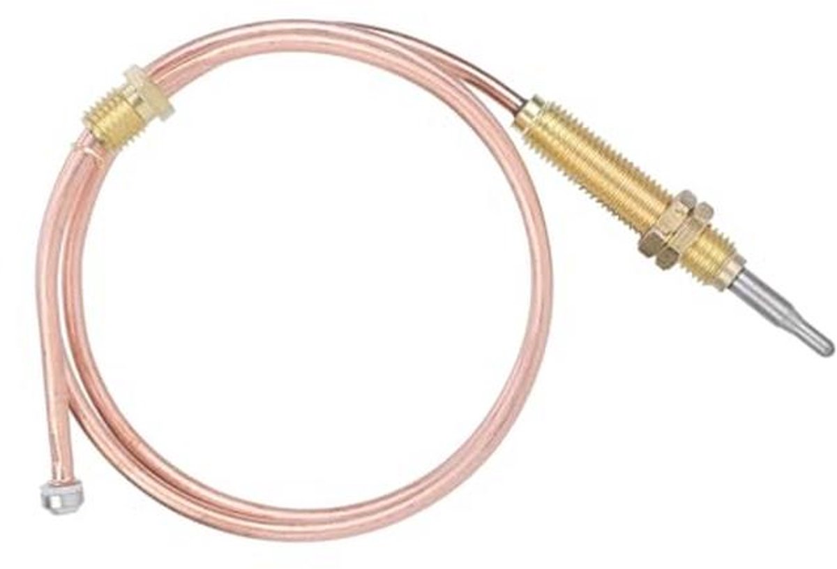 WPKD BLUEIY Thermoelement, universele thermo-elementhaard, vervangingsset voor gasfornuis, 600 mm lengte, M8 schroefdraad, verwarming, gasbrander, sonde voor gaskachels, ketel, waterverwarmer, open