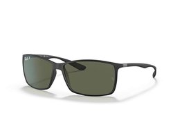Ray-Ban Heren Liteforce zonnebril, zwart (montuur: zwart glas: gepolariseerd groen 601s9a), L (Fabrikant maat: 62) EU, Zwart (frame: zwart glas: gepolariseerd groen 601s9a)